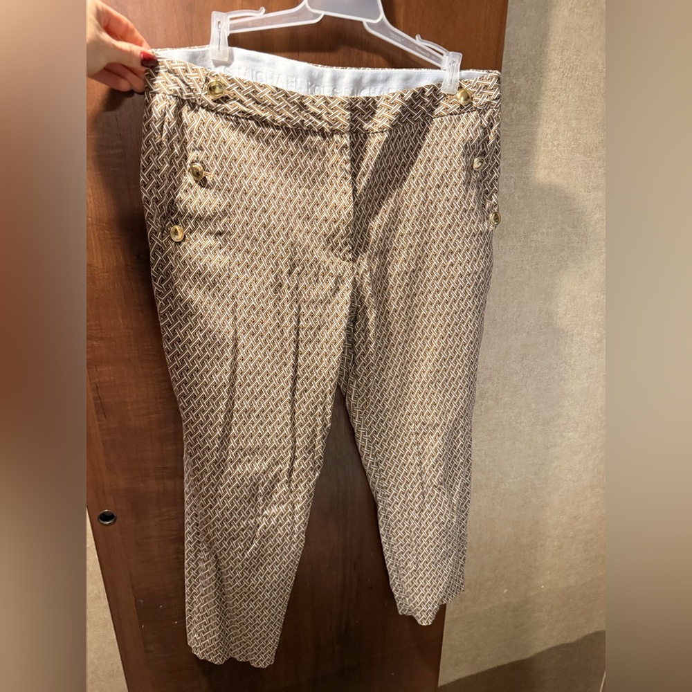 Michael Kors Tan Patterned Chinos